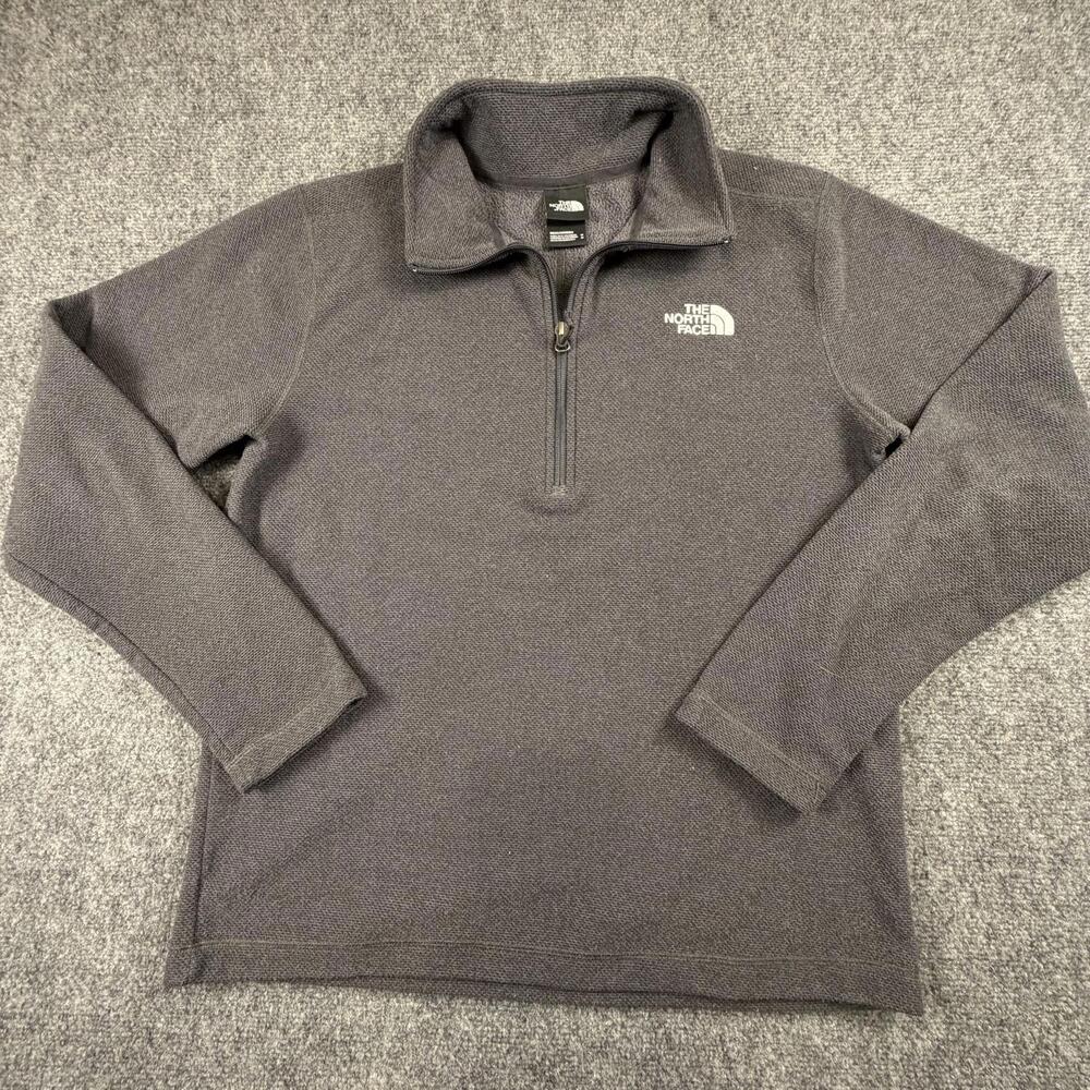 The North Face Mens Gray Fleece Pullover Half-Zip Jacket Medium